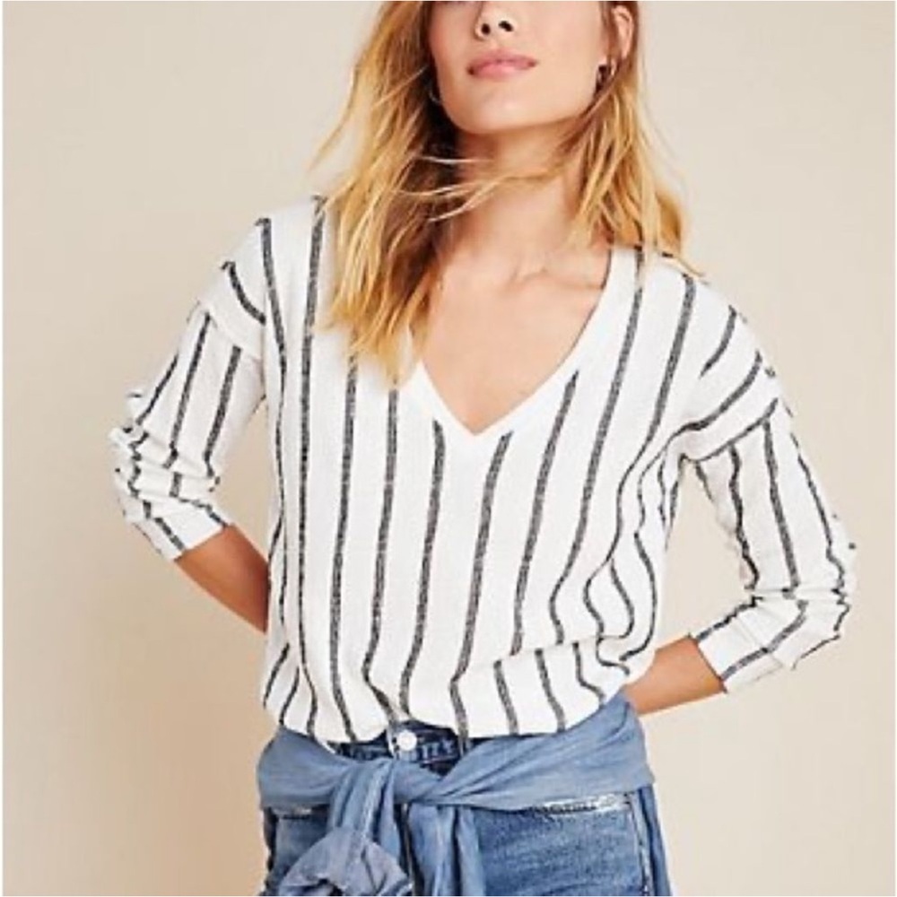 NWOT Anthropologie Willa Textured Long Sleeve Top